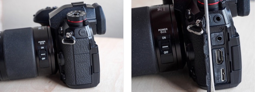 Разъемы фотокамеры Panasonic Lumix G9 